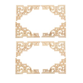 MUXSAM 8pcs Retro Carvings European Carvings Wood Carvings for Furniture Feet Cupboards 15 x 10 cm