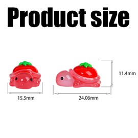 70 PCS Mini Turtles, Tiny Turtle, Tiny Turtles with Fruit Designs, Miniature Fairy Garden Decor, DIY Craft Supplies for Aquarium Terrarium and Car Dashboard Decoration