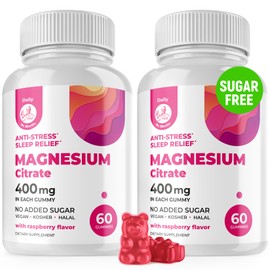 DR. MORITZ Magnesium Gummies Sugar-Free - Calm Magnesium Gummies Supplement for Children, Sugar-Free Magnesium Citrate Gummies for Kids & Adults (120 Count)