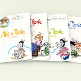 Äffle & Pferdle Set of 4 notepads.