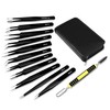 Cisixin 12-Piece Stainless Steel Precision Tweezers Set, Precise Tweezers, Multifunctional