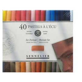 Sennelier 40pcs Soft Pastel Portrait and 1 Postcard
