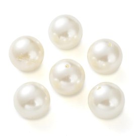 Ornazy - 35 abalorio de perlas acrílicas de imitación de 30 mm para manualidades, perlas de imitación blancas cremosas para hacer joyas, pulseras, collares, decoración de pelo