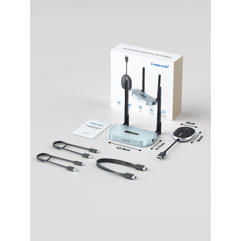 Lemorele Wireless HDMI Transmitter and Receiver,Wireless Video Transmitter,Wireless HDMI Extender
