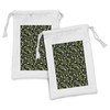Ambesonne Vegetable Fabric Pouch Set of 2, Olive Tree Farming
