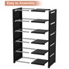 XXXAXXX 6-Tier Shoe Rack Shoe Organizer, Adjustable Rack Sturdy Easy