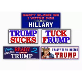 HONK If You Hate Trump Stickers 9x3 Anti Trump Blue Decals 2 PACK