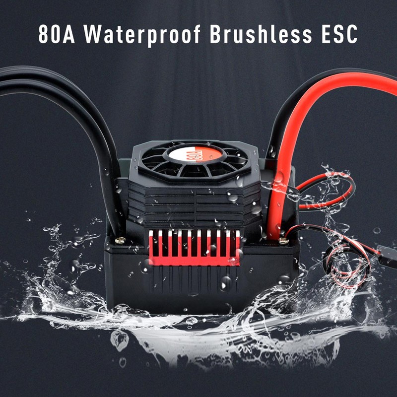 SURPASSHOBBY 80A Waterproof Brushless ESC with XT60 Plug for 1/0