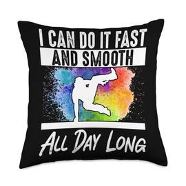Shadow Parkour Clothing Equipment Shirts CB Parkour Freerunning Traceur Athlete I Can Do It Fast and Throw Pillow, 18x18, Multicolor