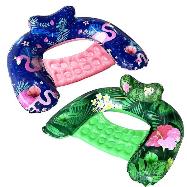 Extra-Large Inflatable Pool Float Chair - 2 Pack, Oversized Floating