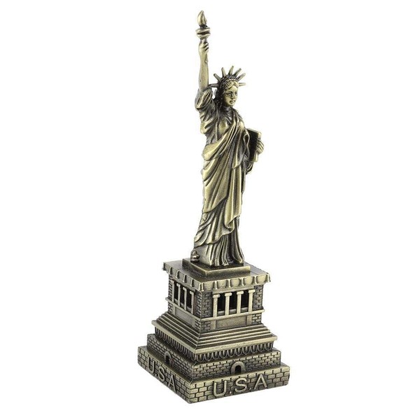 Broco Statue Of Liberty Metal Building Model Desk Decoration Gift Famous Building Model