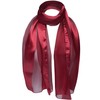 Basic Sense Shiny Satin Scarf Lightweight Silky Chiffon Solid Plain
