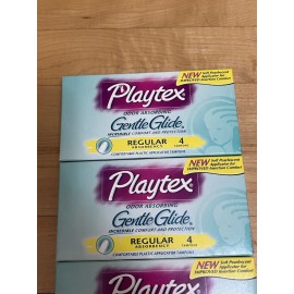 Playtex Vtg Playtex Gentle Glide Tampons Regular Absorbing  Lot Of 5, 20 Tampons Total