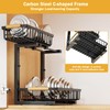 CARQSENG Under Sink Organizer Pull Out, 2 Tier Height-Adjustable (13.8-17in)