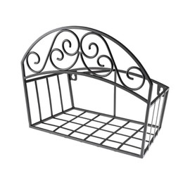 Liberty Garden Products 241 Decorative Black Garden Hose Butler with Shelf, Holds 125-Feet 14 x 6.7 x 11.5