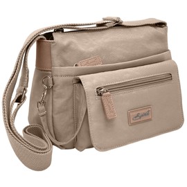 Spirit - Waterproof Crossbody Bag - Unisex Lightweight Travel Bag with Multiple Pockets and Adjustable Shoulder Strap - Small Size Mink Crossbody Bag