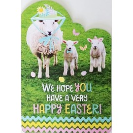 We Hope You Have A Very Happy Easter Greeting Card from Group Us Family with Holiday Sheep