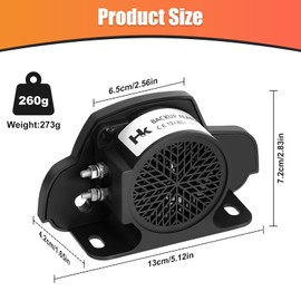 HK Backup Alarm 110dB 12V-80V DC Waterproof Industrial Heavy-Duty Backup Reverse Warning Alarm with Super Loud Beeper Tone for Truck Van Freight Car Lorry Heavy Vehicles 2Pack