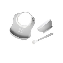 BabyBjörn Baby Feeding Set, 3 pcs, Grey