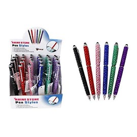 Max Force 01-1104 Multi Color Rhine Stone Pen Stylus (3 Pen Styluses)