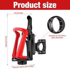 LYPPUL Flaschenhalter Fahrrad, Getränkehalter Motorrad Trinkflaschenhalter, Fahrradflaschenhalterung für 2.2-3.2cm Rahmen und Lenker, Bike Bottle Holder für Fahrrad, MTB, Roller, Rennrad, Kinderwagen