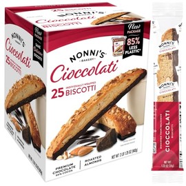 Nonni's Biscotti Value Pack with Larger Cookies, Cioccolati, Red, Cioccolati Roasted Almond, 33.25 oz