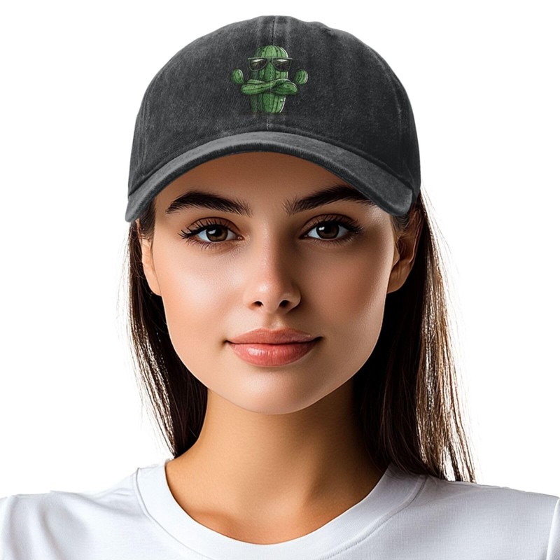 Buyidec Cool Cactus Baseball Cap Distressed Adjustable Low Profile Vintage