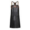 Theodore Extra Large Black Leather Apron - Cross Back Leather