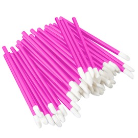 VEGCOO Pack of 300 Make-Up Lipstick Brushes, Disposable Lip Brushes, Makeup Brushes for Perfect Lip Makeup (Rose Red)