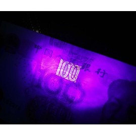 Led Uv Flashlight 365nm R5 Jade Jewelry Gemstone Identification Lights Ultraviolet/Yellow/White 3 in 1 Light Measurement Scale with Battery