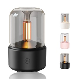 Difusores de Aceite de Aromaterapia, Difusores para aceites Esenciales de 120ml, Humidificador a la luz de Las Velas portátil, Conexión USB, Apagado  
