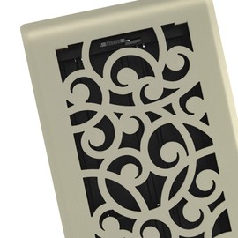 Imperial RG3454 Wonderland Decorative Floor Register, 4 x 10-Inch, Satin Nickel