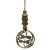 Double Dragonfly Ceiling Fan Pull Antique Brass 2.8"h