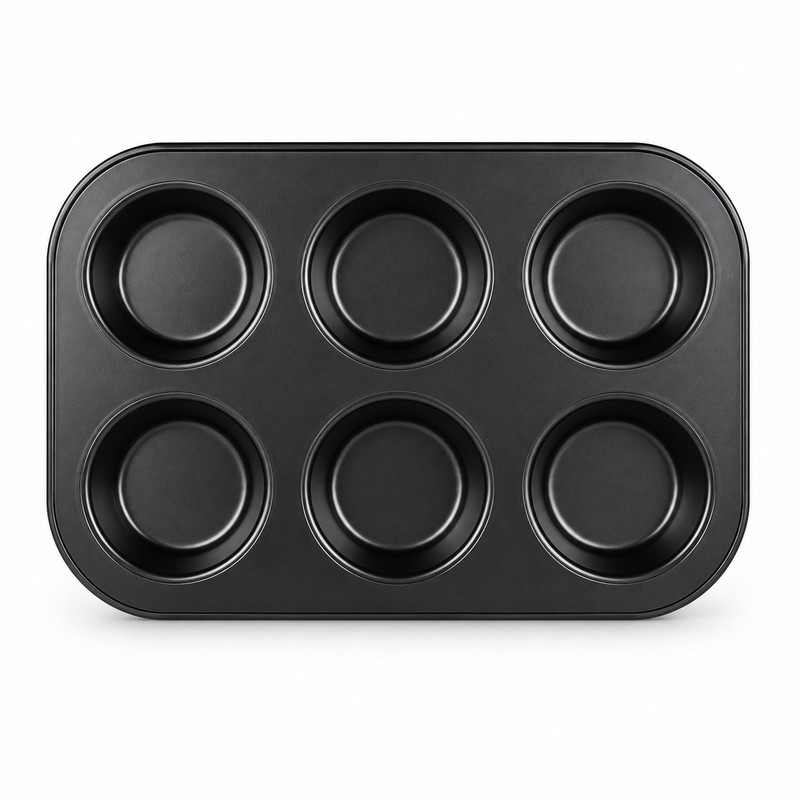 Square Muffin Pan for Home Baking – Nonstick Carbon Steel