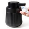 BosilunLife Ceramic Automatic Soap Dispenser,3 Adjustable Levels,Black,10oz