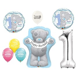 Tatty Teddy Bears Blue Nose Friends Happy 1st First Birthday Party Bouquet of Balloons