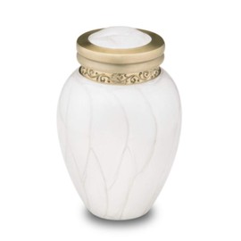 Mirai Creation T-901B Mini Urn Pearl Blessing White B Brass Screw Type with Carrier Bag