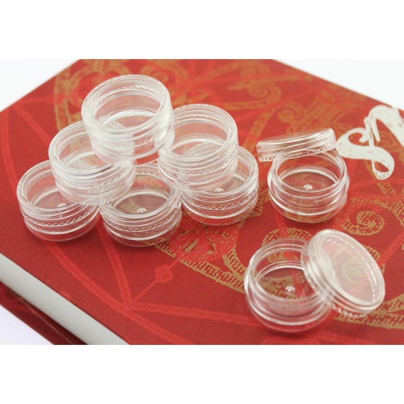 Olive-G Cream Case, Cosmetics, Cream, Refill, Transparent, Portable, Travel, Beads,