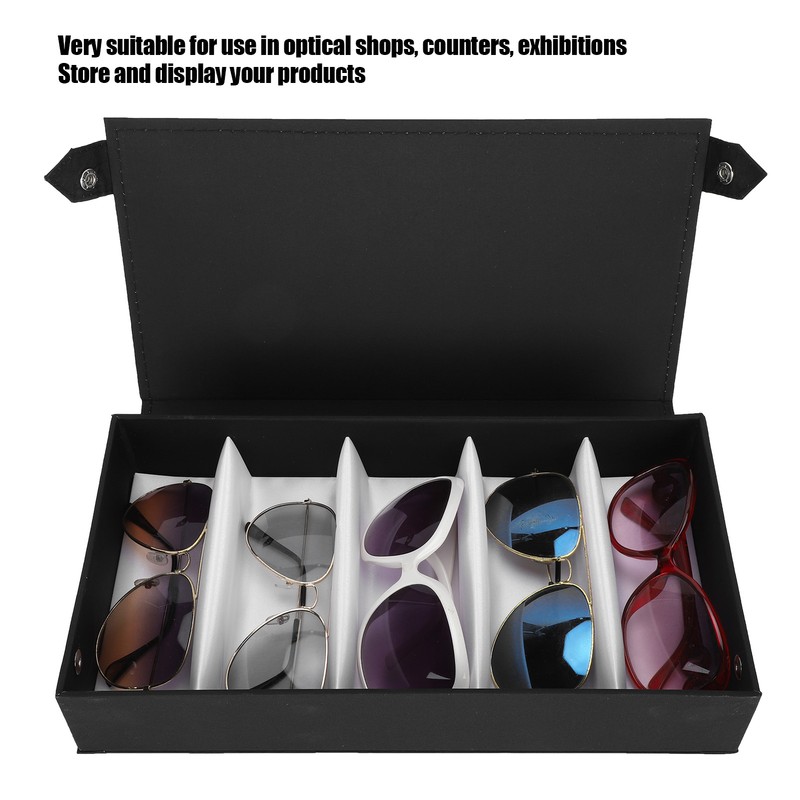 5 Grids Glasses Storage Box Protective Sunglasses Display Case Travel