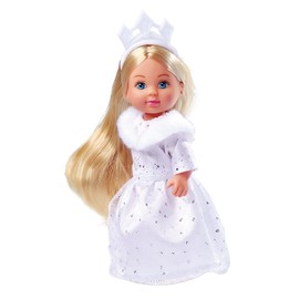 Evi Love Dream Princess Toy Doll in Dreamy Winter Dress with Fur Trim and Glitter Elements, 12 cm, from 3 Years