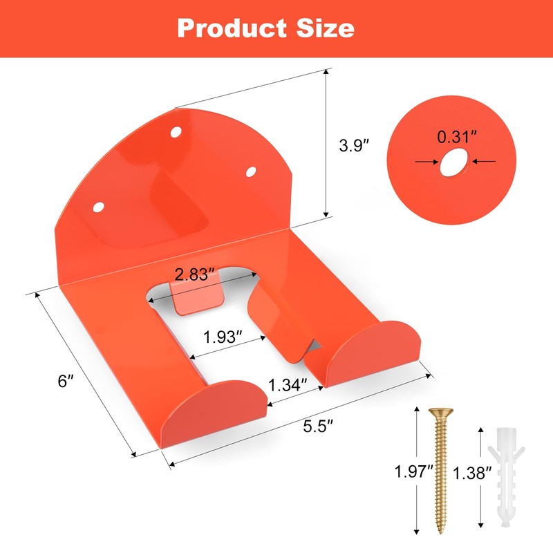 Wodesid Heavy Duty Garage Organizer，Garden Tools Rack Holder for Grass