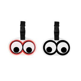 Weenwill Suitcase Tags, Suitcase, Pack of 2, Cute Eyes Luggage Tags with Address Tag, Luggage Tag, ID Tag, Luggage, Handbag, Tag Suitcase Bag, Labels, Name Address Signs, Travel Accessories