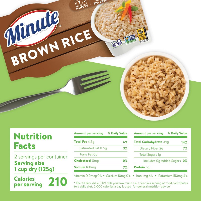 Minute Ready-to-Serve Brown Rice, Microwavable Rice Cups, 8.8-Ounce Cups (Pack