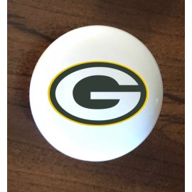 White GREEN BAY PACKERS WHITE CERAMIC KITCHEN CABINET DRESSER KNOB DECOR