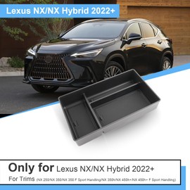 Coleya 2022 2023 2024 2025 NX 250/350/350h/450h+ Center Console Organizer for Lexus NX, Durable ABS Plastic &Anti-slip Rubber 2025 NX Console Armrest Tray Insert 2024 NX 250/350/350h/450h+ Accessories