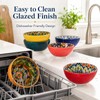 Set Of 6 Colorful Ceramic Small Bowls, Bohemian Style Snack,