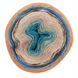 Rico Design Creative Cotton Dégradé Lucky 8, 200 g, 800 m Azure Orange (6)