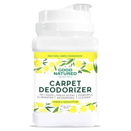 Good Natured Brand | Carpet Deodorizer & Freshener Powder | 70 oz Pet Odor Eliminator for Strong Odor & Pet Urine | Fresh Natural Lemon & Eucalyptus Scent | Safe for Homes with Pets