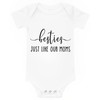 Viuluti Besties Just Like Our Moms Baby Onesie Funny Cute