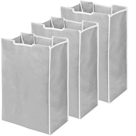 3 Pcs Laundry Sorter Replacement Bags Hamper Cart Removable Replacement Laundry Storage Organizer Bag Hamper Liner, 14.9 x 9 x 21.7 Inch (Light Gray)